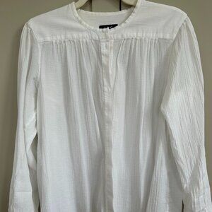 A.P.C (Rue Madame Paris) White button-up blouse.